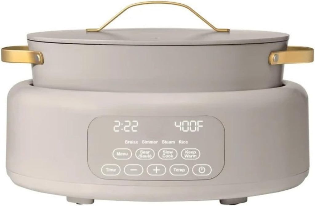 Multi-Cooker 6-Quart 10-in-1 Electric Multi Cooker, Digital Controls, Slow Cook, Steam, Sauté & Rice, Oven-Safe Nonstick Pot
