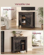 VASAGLE LIRY Collection - Buffet Cabinet, Coffee Bar Cabinet with a Drawer, Adjustable Shelf, Sideboard Storage with Cable Hole, Drawer Divider, Taupe Brown UBBK341TA01S