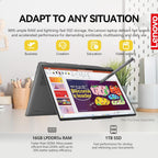 Lenovo Yoga 7i 2 in 1 Laptop Touchscreen  16" FHD+ 360 Foldable Touch Screen Convertible  Intel Core Ultra 7  Windows 11 Pro Laptop PC  16GB DDR5 RAM 1TB SSD  Backlit 10-Key  Fingerprint