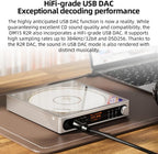 FiiO DM15 Portable Stereo CD Player with True 24Bit R2R DAC  1150mW+1150mW High-Power Output  aptX Adaptive Bluetooth Transmitter  24 Sound Presets  USB/CD HiFi Audio  HD Display (Black)