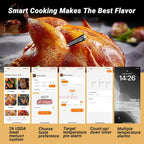 Wireless Meat Thermometer with 4 Probes, INKBIRD WiFi Meat Thermometer Digital Wireless for Rotisserie Grill Oven,Unlimited Range Dishwasher Waterproof Bluetooth Thermometer for iOS & Android