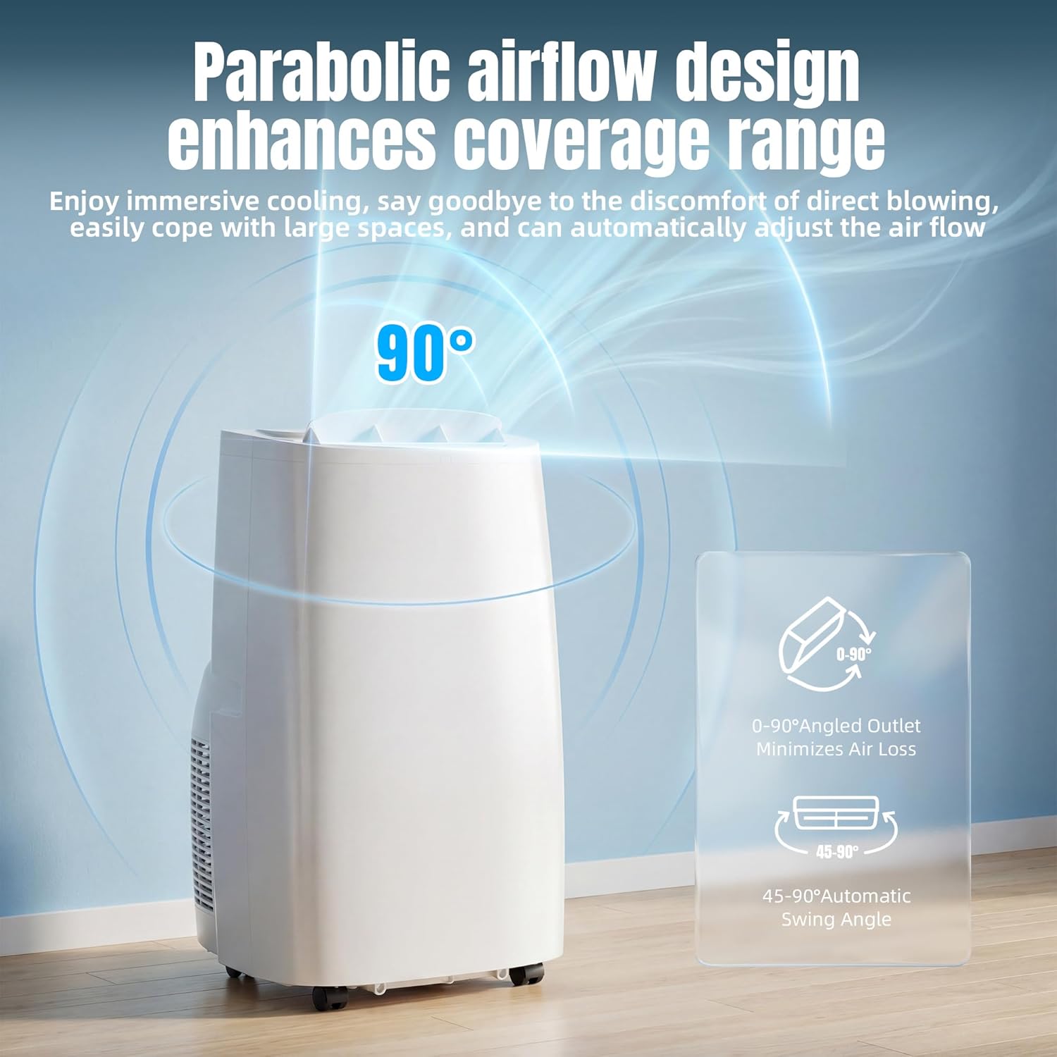 AKIRES 14000 BTU Portable Air Conditioners,3-IN-1 Portable AC Unit With Fan & Dehumidifier,Remote Control,24H Timer,Sleep Modes,Cools Room Up To 700 sq.ft,Suitable for Bedroom,Room, Office,Apartment