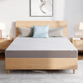 Amazon Basics Memory Foam Plush Mattress, Queen, White/Grey, 80 x 60 x 8 inches