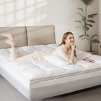Dual Layer 3 Inch Memory Foam Mattress Topper King Size, 2 Inch Cooling Gel Memory Foam Plus 1 Inch Pillow Top Mattress Pad Cover, with 8-21 Inch Deep Pocket