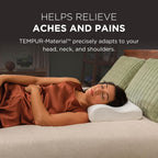 TEMPUR-Pedic, Standard TEMPUR-Neck Pillow, High Profile-2-Pack, White 2 Count