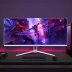 CRUA 34'' Ultrawide Gaming Monitor 120HZ  21:9 WFHD 2560X1080 IPS Panel Computer Monitors with Built-in Speakers  Support AMD FreeSync  120% sRGB  DP1.4 & HDMI1.4  Wall Mountable Installs-White