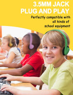 50 Pack Bulk Classroom Headphones for Kids Students School, Multi Color Wired Headphones for Children Teens Boy Girl, 3.5mm Jack for Chromebook Laptop PC