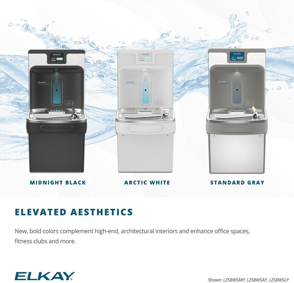 Elkay LZS8WSLP EZH2O Filtered Fountain & Bottle Filling Station, Lt. Gray, 120V