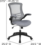 Flash Furniture Kelista Office Chair, Ergonomic, Mid-Back, Dark Gray Mesh with Swivel