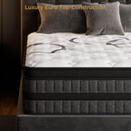 King Size Mattress 14 Inch Hybrid King Mattress Euro Top Medium Firm for Back & Lumbar Support New Version, 365 Night Trial, Individual Pocket Spring for Motion Isolation & Pressure Relief