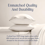 Brooklinen Luxury Sateen Duvet Cover Set - King/Cali King Size in Cream - 3 Piece Set (1 Duvet Cover, 2 Pillowcases) - 100% Cotton, 480 Thread Count