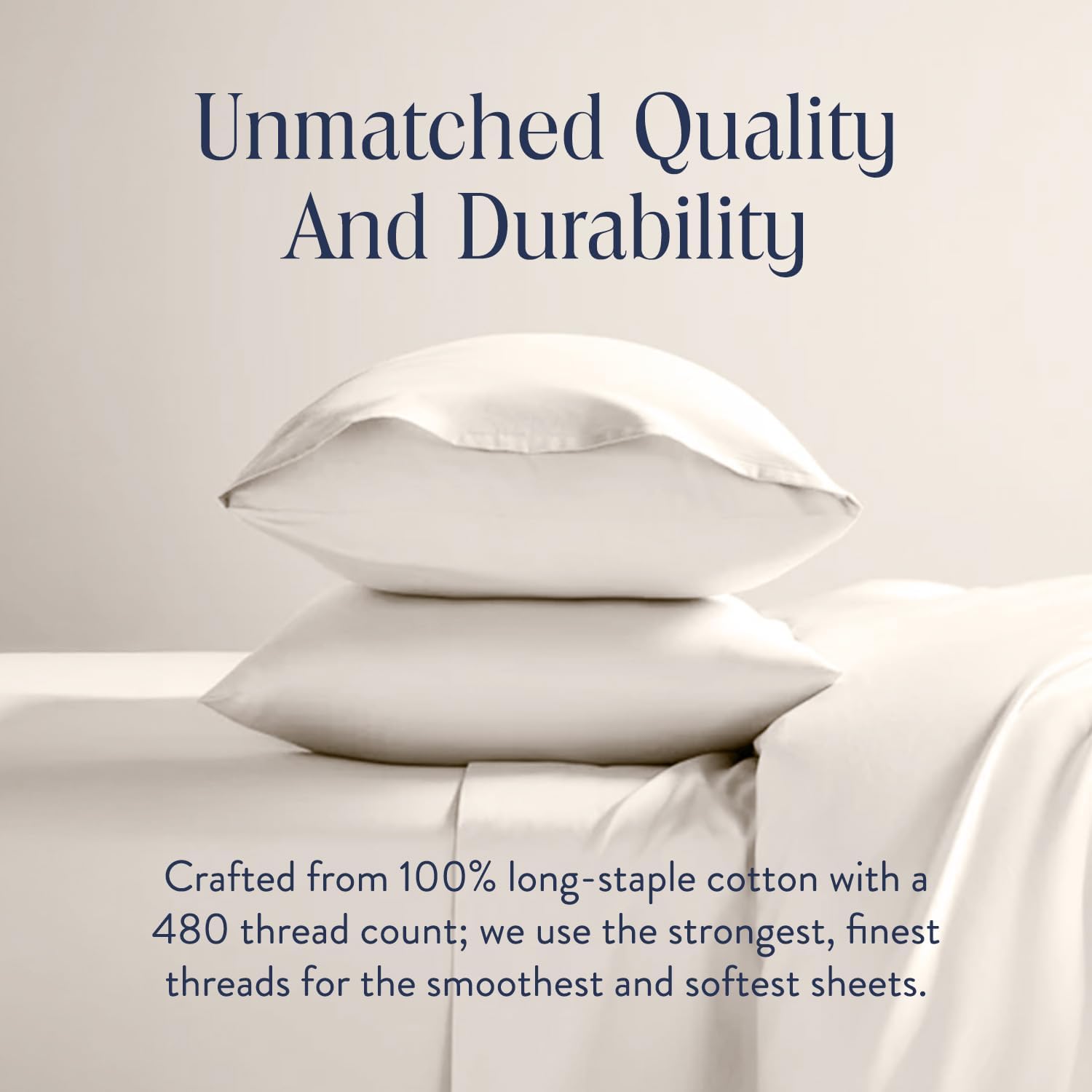 Brooklinen Luxury Sateen Duvet Cover Set - 100% Cotton, Full/Queen Size in Cream - Includes 1 Duvet Cover and 2 Standard Pillowcases - Best Full/Queen Duvet Covers