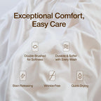 Coop Home Goods Comphy SoftSpa Bed Sheet Set of 4 Pieces, White King, Super Soft King Sheets, Flat and Fitted, Luxury Spa and Hotel Quality Bed Sheets and Pillowcase Set