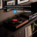 Fluance RT81 Elite High Fidelity Vinyl Turntable Record Player with Audio Technica AT95E Cartridge  Belt Drive  Built-in Preamp  Adjustable Counterweight  High Mass MDF Wood Plinth - Walnut