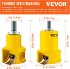 VEVOR Tenon Cutter, 1"/25.4mm & 2"/50.8mm Diameter, with Dual Curved Blades & Button Screws Home Master Kit, Premium Aluminum & Steel Log Furniture Cutter, Commercial Beginner’s Tool for Home DIY