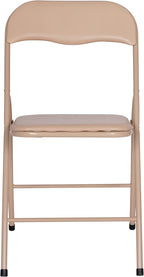 Flash Furniture Madison 5-Piece Folding Card Table and Chairs Set, Portable Event Table and Chairs Set for Indoor and Outdoor Gatherings, Tan