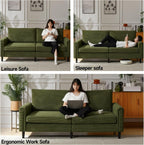 Brelice 80" Loveseat Sofa, Corduroy Couch for Living Room, 24.4" Extra Deep Seats, Mid Century Modern Oversized Love Seat for Bedroom, Office, Apartment and Small Space