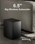 ULTIMEA 7.1CH Surround Sound System for TV  Soundbar with Dolby Atmos  6.5" Wireless Subwoofer  APP Control  4 Wired Surround Speakers  Peak Power 460W Soundbar for TV  Poseidon D80 (New 2025 Model)