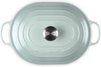 Le Creuset Enameled Cast Iron Signature Oval Casserole with Lid, 3.75 qt., Sea Salt
