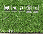Artificial Grass Turf  10ft x 10ft 0.4" Pile Height  Indoor Outdoor Fake Astroturf Rug Carpet Mat for Balcony Decor Backyard Patio Backdrop Fence Wall Decorations Dogs