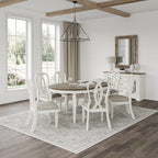Signature Design by Ashley Realyn French Country Ribbon Back Dining Chair, 2 Count, Chipped White