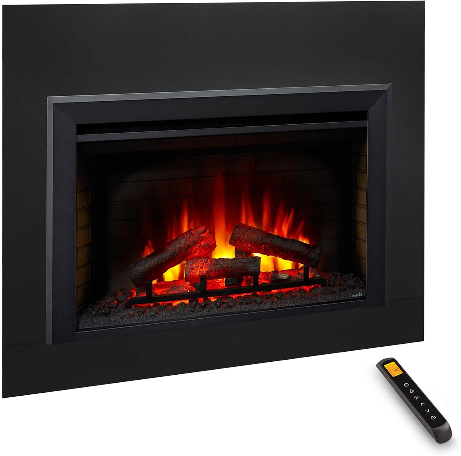 SimpliFire 35-Inch Electric Fireplace Insert, Large Black Surround, 44" x 32" (SF-INS35-SF-SI4432-INS35)