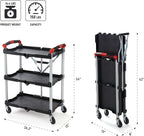 Olympia Tools 410-007 Pack-N-Roll 150 lbs Folding Collapsible Service Cart, Black/Red