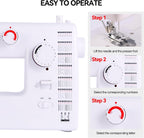 Multifunction Sewing Machines, Strong Motor with Enhanced Piercing Power, 59 Stitch Applications, Full Metal frame, Strong & Tough, with Foot Pedal, Storage Drawer, Accessory Kit