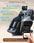 RELX Massage Chair Full Body, 15 Modes Zero Gravity SL-Track Shiatsu Massage Chair Built-in Heat System, Airbag Massage with Body Scan, Deep Yoga Stretch, Calfrest Extension and AI Control(Black)
