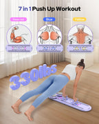 Pilates Board, Foldable Pilates Reformer Set 7 in 1 Multi-Purpose pilates equipment for Women Full Body Workouts at Home, Rayspace Portable Ab Core Trainer, Exercise Board with Timer & Resistance Band