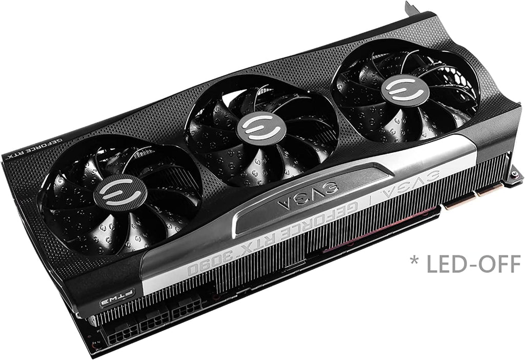 EVGA GeForce RTX 3090 FTW3 Ultra Gaming  24GB GDDR6X  10496 CUDA Cores  1800MHz Boost Clock  3x Fans  ARGB LED  Metal Backplate  PCIe 4  HDMI  DisplayPort  Desktop Compatible