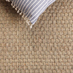 SAFAVIEH Area Rug 8x10 - Natural Fiber Collection - Large - Natural & Beige, Seagrass, Basketweave Pattern (NF114A)