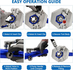 Hydraulic AC Hose Crimper Hydra-Krimp 71500 Manual A/C Hose Crimper Kit Air Conditioning Repaire Handheld Hydraulic Hose Crimping Tool for BH Air Conditioner Hose & Beadlock A/C Fittings