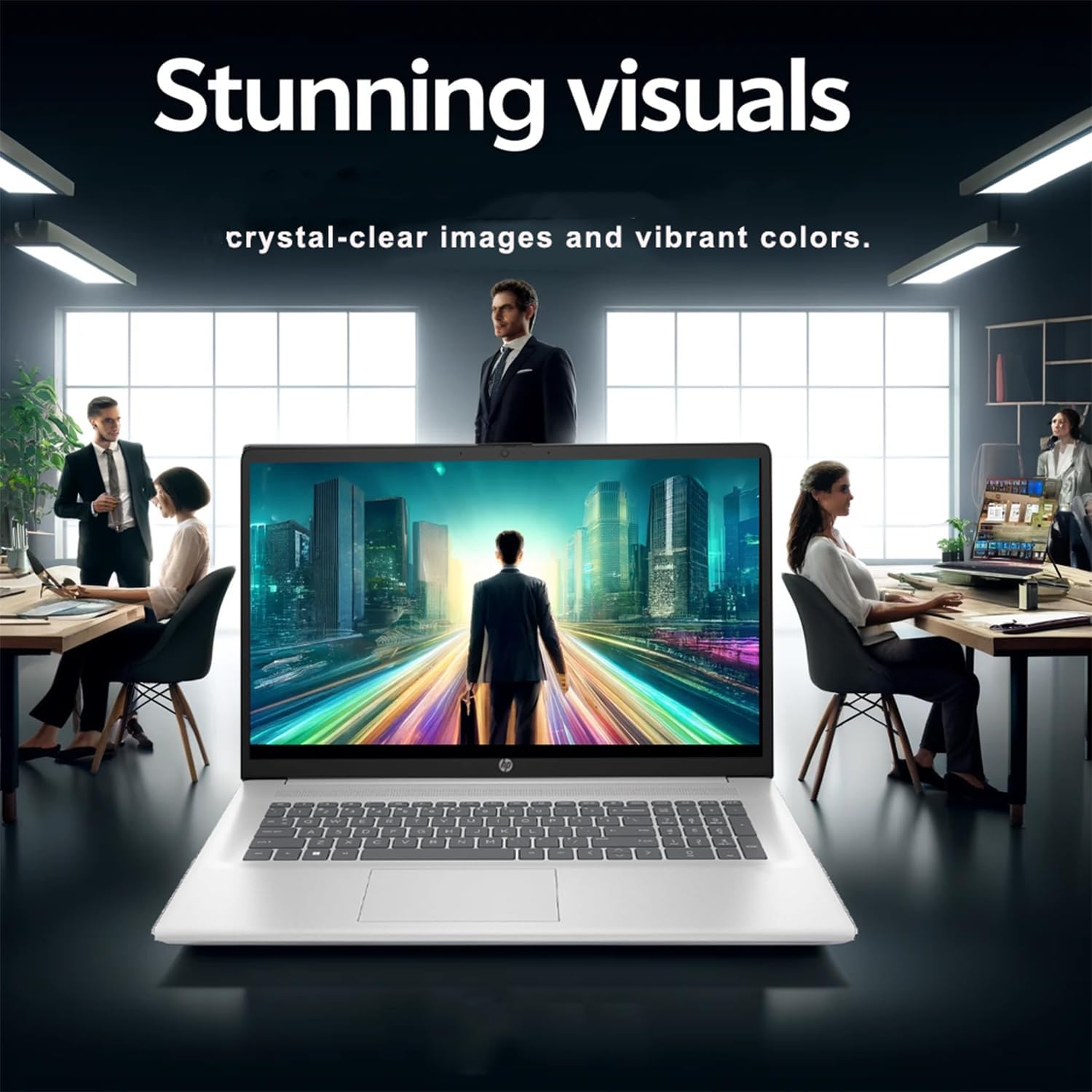 HP 17.3 inch Laptop with Lifetime Office 365 for The Web  Intel 13th 8 Cores i3 CPU (Beat 11th i5)  16GB RAM  256GB PCIe SSD Storage  10 Key Number Pad  Windows 11  No Mouse