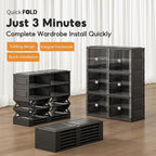Shoe Rack Organizer Cabinet for Closet Entryway,Clear Shoe Storage Boxes Stackable Sneaker Storage with Door Easy Assembly Black Shoe Cabinet with Lids Large 10 Tiers 40 Pairs