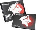 Bestoss SSD 1TB 2.5 Inch Internal Hard Drive for Pc or Laptop, SATA III 6Gb/s Internal State Drive, Up to 550MB/s, Computer Storage Upgrade for Office, Students, Home Entertainment