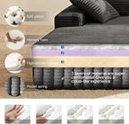 75" Cloud Modular Boneless Couch, L-Shaped Right Facing Chaise Sectional Sofa, Deep Seat Plush Corduroy Upholstery - Memory Foam Comfy Fluffy Couches for Living Room Bedroom, No Assembly Required