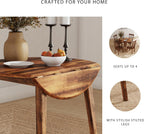 Signature Design by Ashley Berringer Dining Room Round Drop Leaf Table, Rustic Design, Seats 4, Hinged Extension Leaves, Small Space Solution, 42" W x 42" D x 30.63" H, Rustic Brown