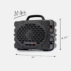 Turtlebox Original Gen 3: Portable Outdoor Bluetooth Speaker – Ultra-Loud (120dB)  Waterproof (IP67)  Rugged  Impact-Resistant  3-Day Battery | Party Mode: Unlimited Pairing for Stereo Sound  Gray