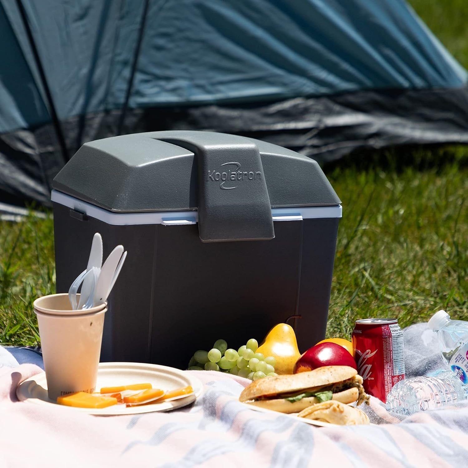 Koolatron 12V Iceless Cooler & Warmer – Portable 9.8 qt Electric Cooler/Nevera Portátil Eléctrica for Car Truck Camper Boat Hard Sided Mini Fridge for Camping Picnic Travel Lunch Food Drink Office
