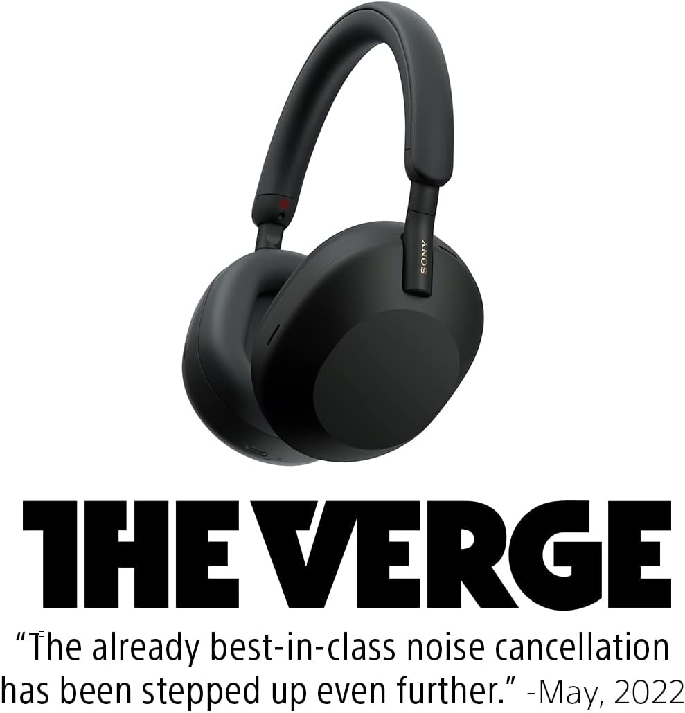 Sony WH-1000XM5 Premium Noise Canceling Headphones  Auto NC Optimizer  30-Hour Battery  Alexa Voice Control  Black