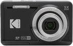 Kodak Pixpro FZ55 Digital Camera (Black) Bundle  Includes: SanDisk 128GB Memory Card  Hard Shell Camera Case  SD Card Reader and More (6 Items)