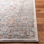 SAFAVIEH Oregon Collection Area Rug - 9' x 12', Grey & Ivory, Oriental Distressed Design, Non-Shedding & Easy Care, Ideal for High Traffic Areas in Living Room, Bedroom (ORE877F)