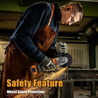 Cordless Angle Grinder Compatible with DeWalt 20V MAX Battery, 8000 RPM Brushless Motor, 3 PCS 4-1/2" Blades for Cutting, Griding, Polishing (Tool Only) (Yellow)