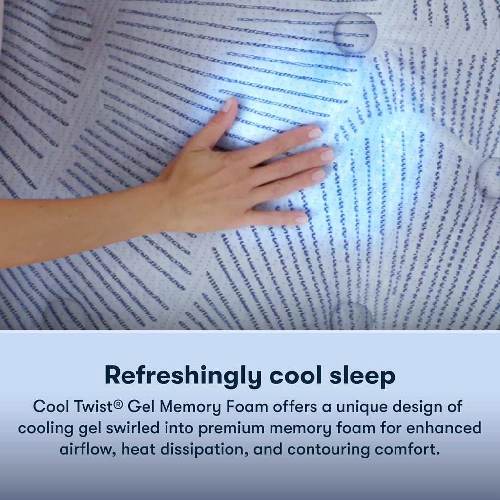 Serta Perfect Sleeper Mattress Enhanced 14.5" Queen Mattress - Plush Pillow Top, Cooling Gel Memory Foam, Pocket Innersprings for Motion Isolation, Edge Support, CertiPUR-US Certified - Nurture Night