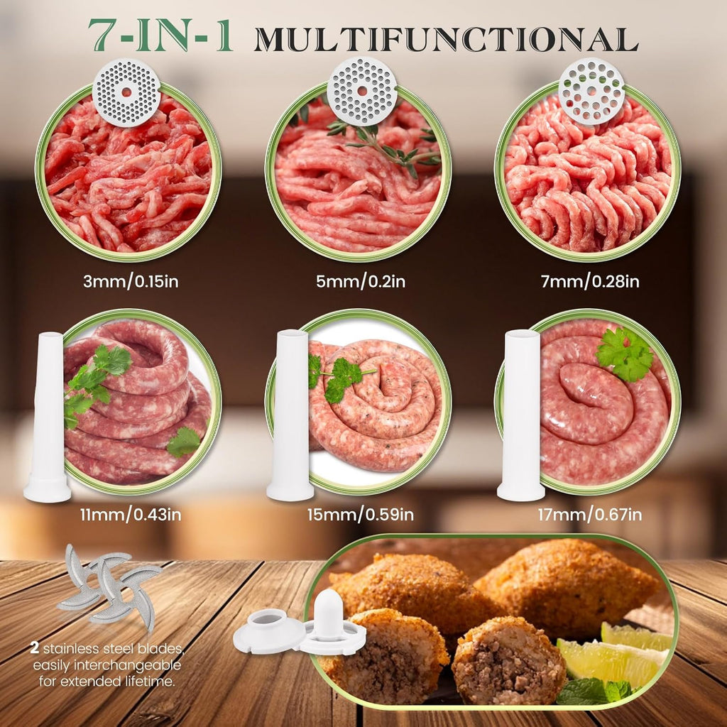 Huanyu Commercial Heavy Duty Meat Grinder - 1.3HP Bone Grinder for Pet Food, Stainless Steel with Touchscreen, Effortless Meat & Bone Processing, #12