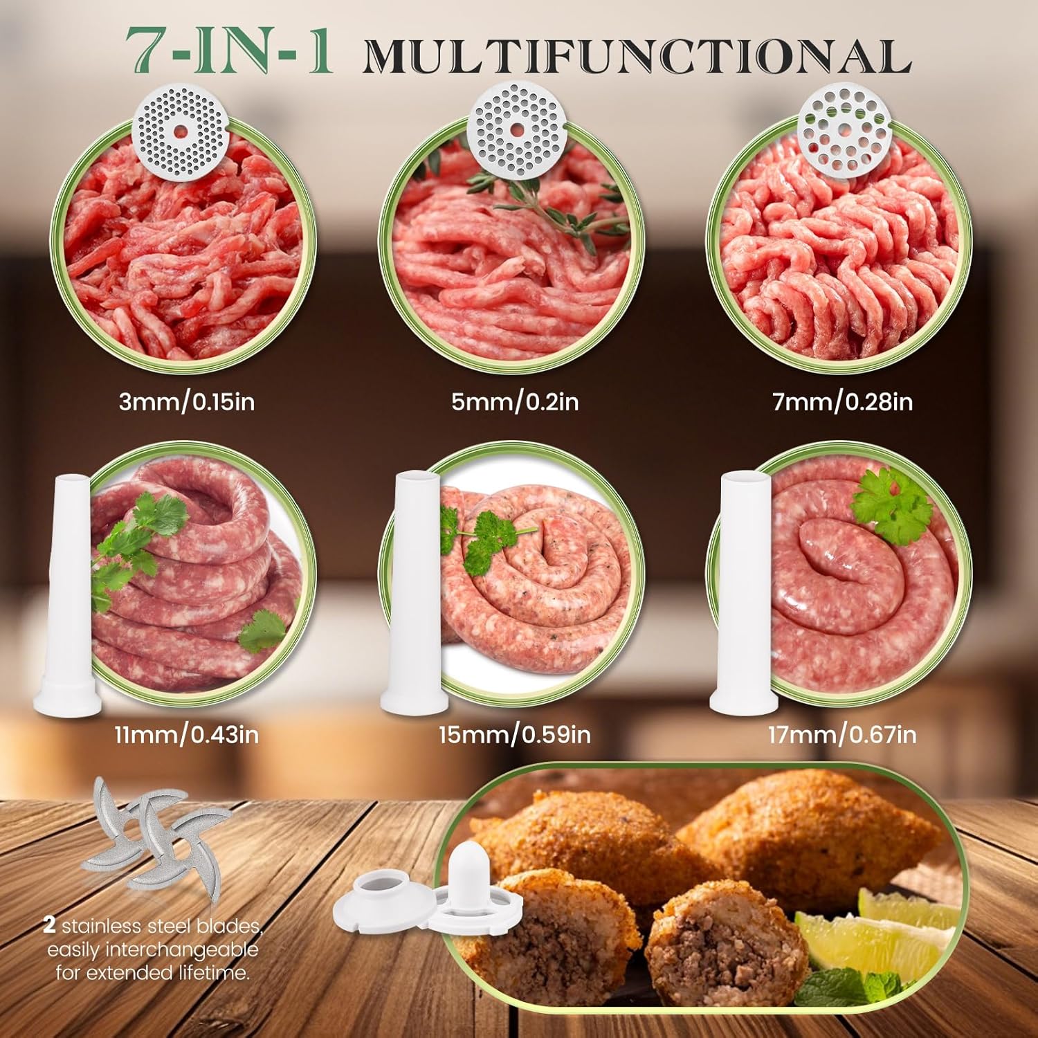 Huanyu Commercial Heavy Duty Meat Grinder - 1.3HP Bone Grinder for Pet Food, Stainless Steel with Touchscreen, Effortless Meat & Bone Processing, #12