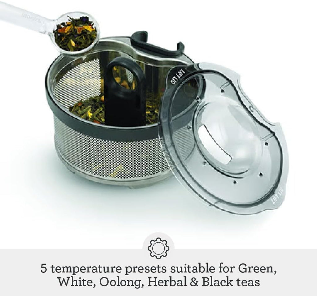 Breville BTM800XL Tea Maker Infuser and Water Kettle, 51 oz, Brushed Stainless Steel and Glass