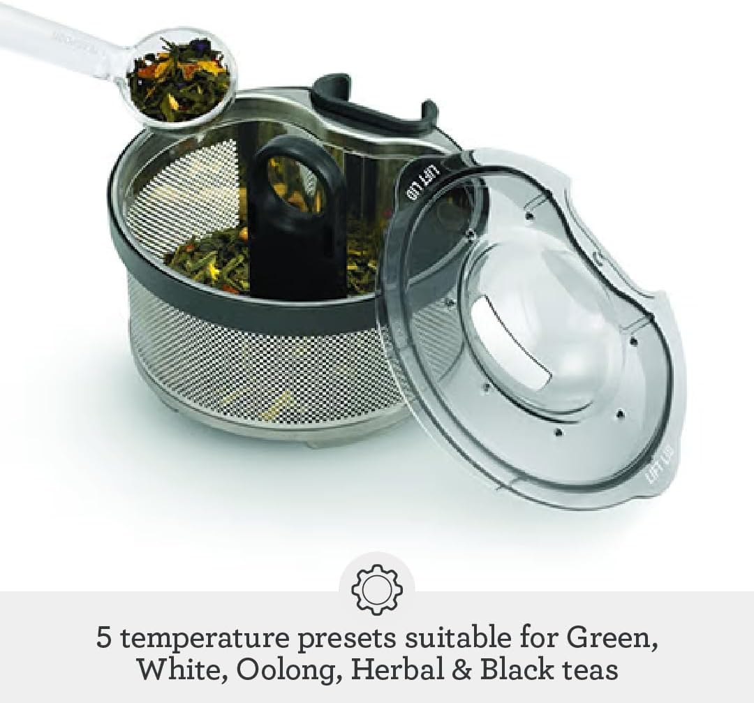 Breville BTM800XL Tea Maker Infuser and Water Kettle, 51 oz, Brushed Stainless Steel and Glass