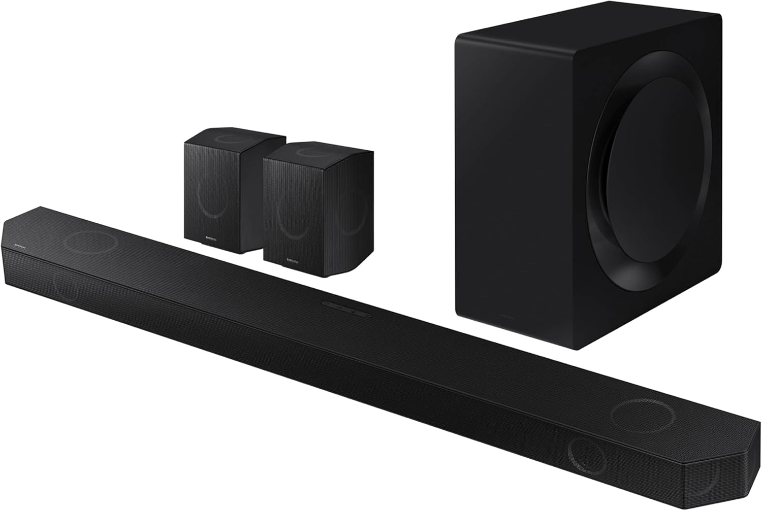 SAMSUNG Q990D 11.1.4ch Soundbar w/Wireless Dolby Atmos Audio  Rear Speaker Included  Q-Symphony  SpaceFit Sound Pro  Adaptive Sound  Game Mode Pro with Alexa Built-in  HW-Q990D/ZA